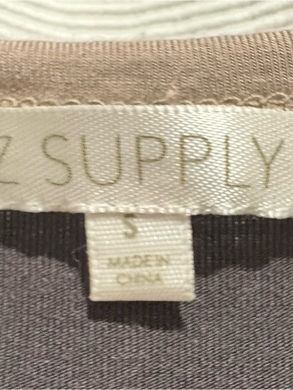 Z Supply Black Tank with Beige Trim - Picture 3 of 3